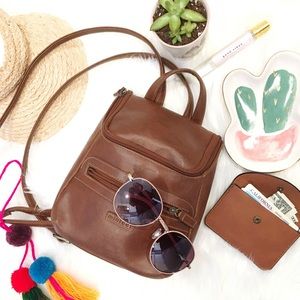 Faux Leather Mini Backpack